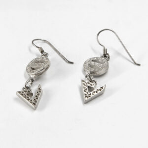 Boucle d'oreille pendante - Protection Force - Argent - Ben Azri