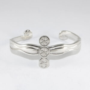 Bracelet Jonc Sculpture - Droite Justice - Argent - Ben Azri